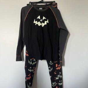 Lazy One Black Tee with Orange Stitching